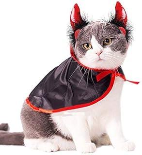 Legendog Cat Costume – Red Velvet Pet Cape with Hat
