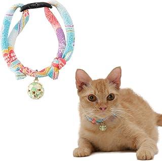Necoichi Chirimen Cat Collar with Clover Bell