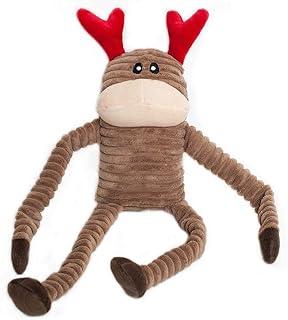 Holiday Crinkle Squeaky Plush Dog Toy – Small, Reindeer