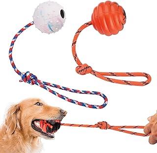 2 Pcs Dog Training Ball on Rope