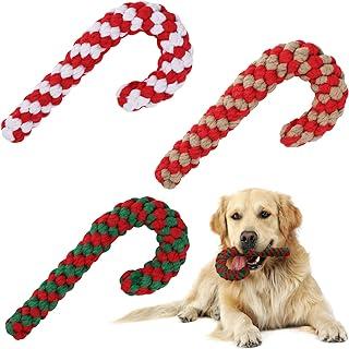 Elcoho 3 Pack Christmas Dog Chew Toys