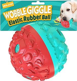MOLARIT Dog Giggle Ball Interactive Squeaky Toys Puppy Wobble Wag Talking