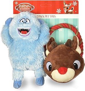 Rudolph The Red Nosed Reindeer Bumble & Ruddy Dog Toys, 2 Piece
