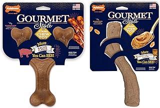 Nylabone Gourmet Style Strong Chew Toy Bundle Bacon & Peanut Butter Large/Giant