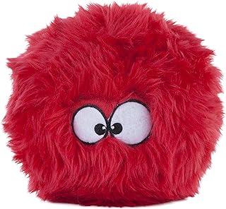 GoDog Holiday Furballz Squeaky Plush Toy, Chew Guard Technology – Red